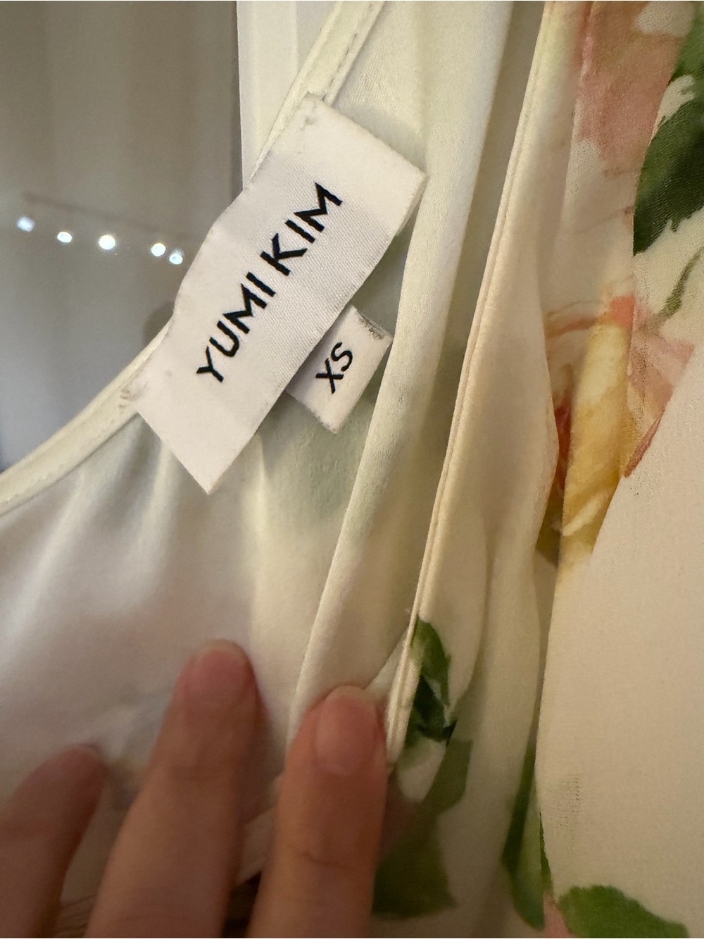 Yumi Kim White Floral Sleeveless Dress with Pastel Accents